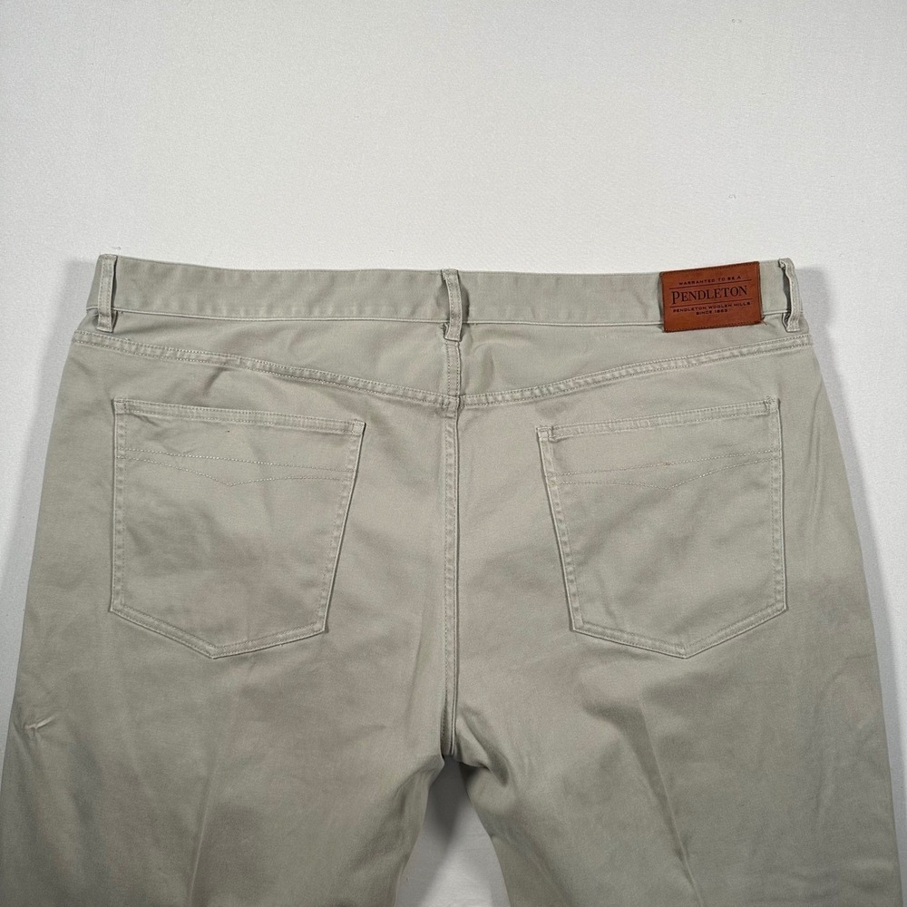 Pendleton Mens Chino Pants‎ 42x30 Tan Khaki Stretch Cotton 5-Pocket Straight Leg - Picture 4 of 15